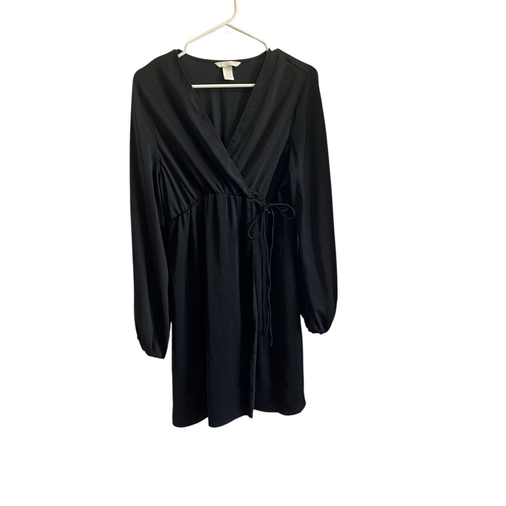 Black Maternity Wrap Dress